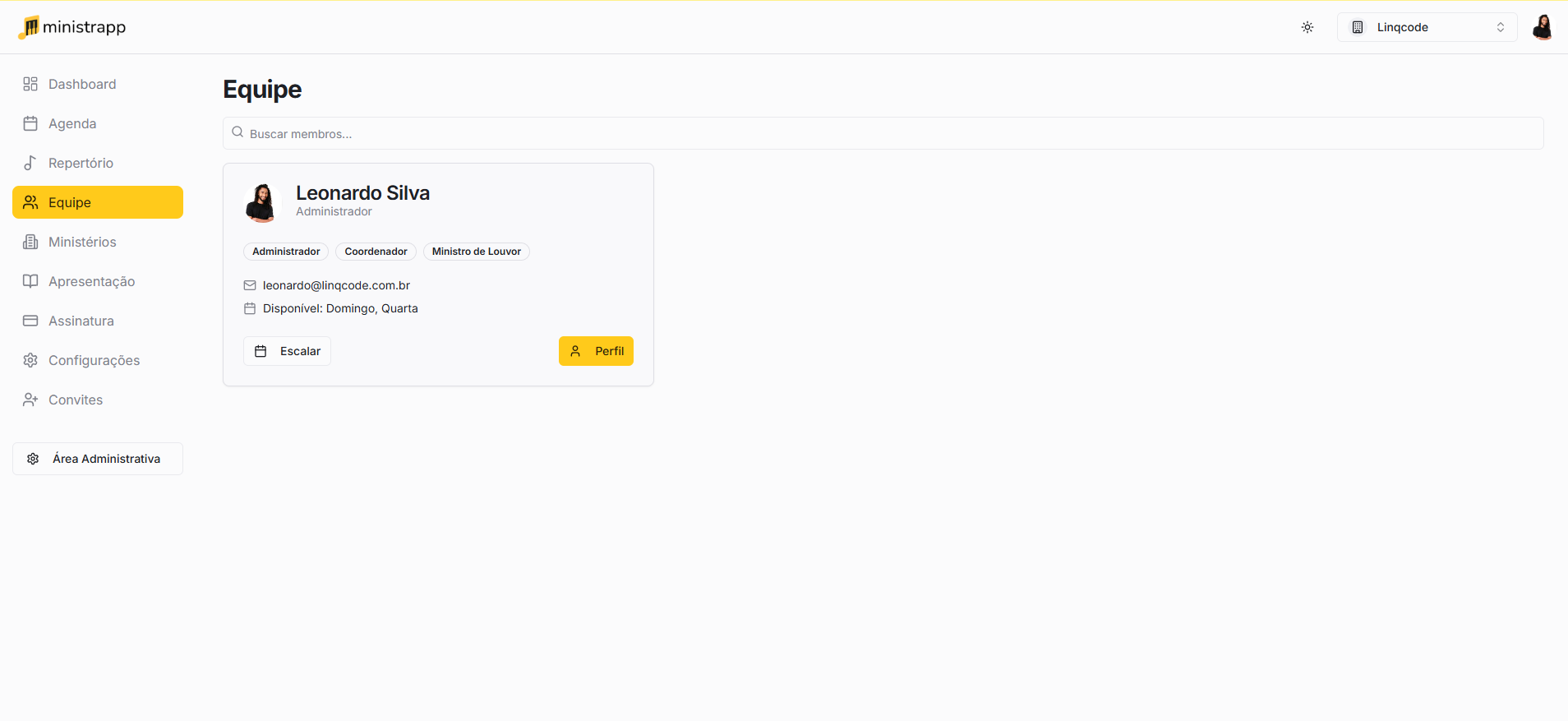 Gerenciamento de Equipes